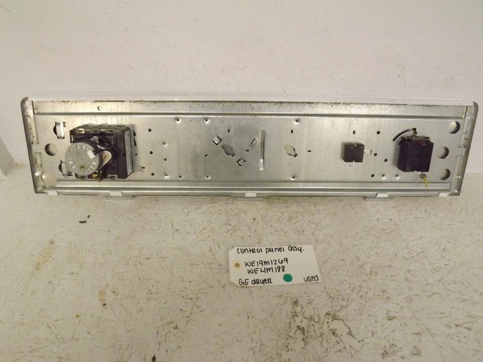 GE Dryer WE19M1269 WE4M188 Control Panel Assembly Used GE Dryer WE19M1269 WE4M188 Control Panel Assembly Used